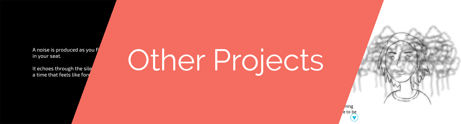 white text on a red background reads 'Other Projects'. two images are displayed to the side of this text: to its left, a screenshot of Two Hundred Seventy Three and to its right, a screenshot of 'Window'
